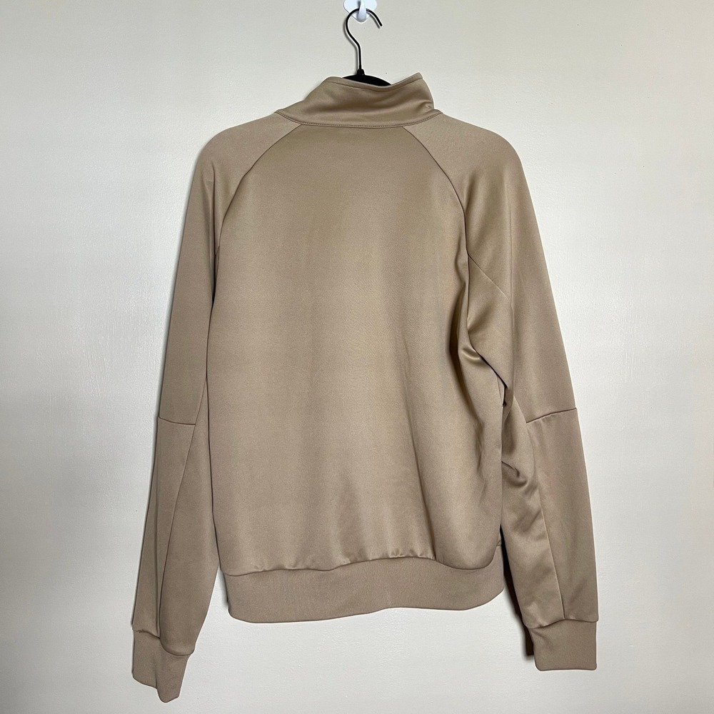 Nike Mens Full Zip Track Jacket Khaki Tan Mock Neck Sportswear Sport Casual XL - Picture 2 of 9